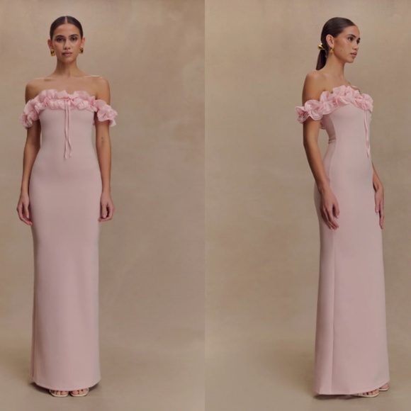 Meshki Dresses & Skirts - Nova Ruffle Off Shoulder Maxi Dress - Meshki